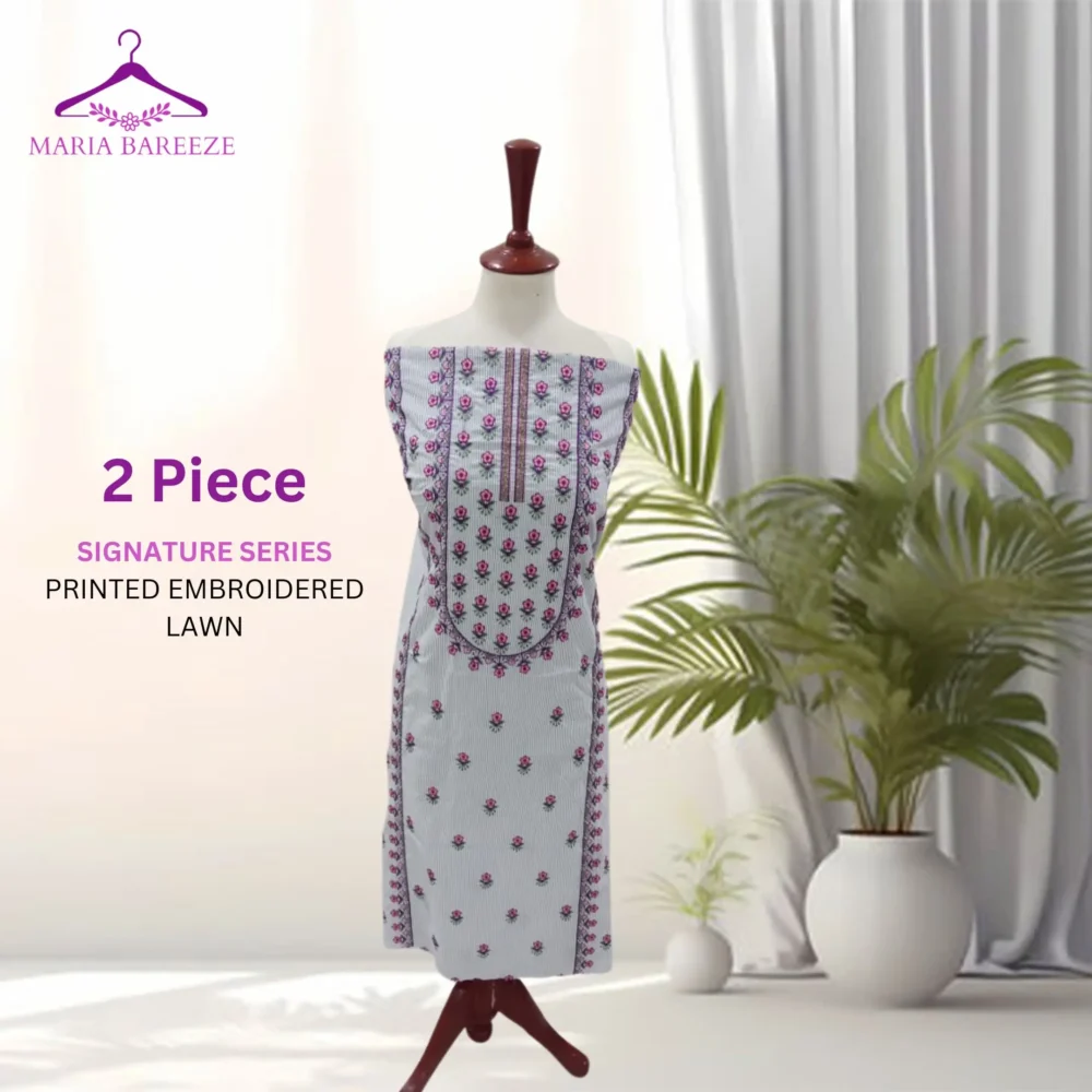 SIGNATURE SERIES PRINTED EMBROIDERED LAWN 2PC